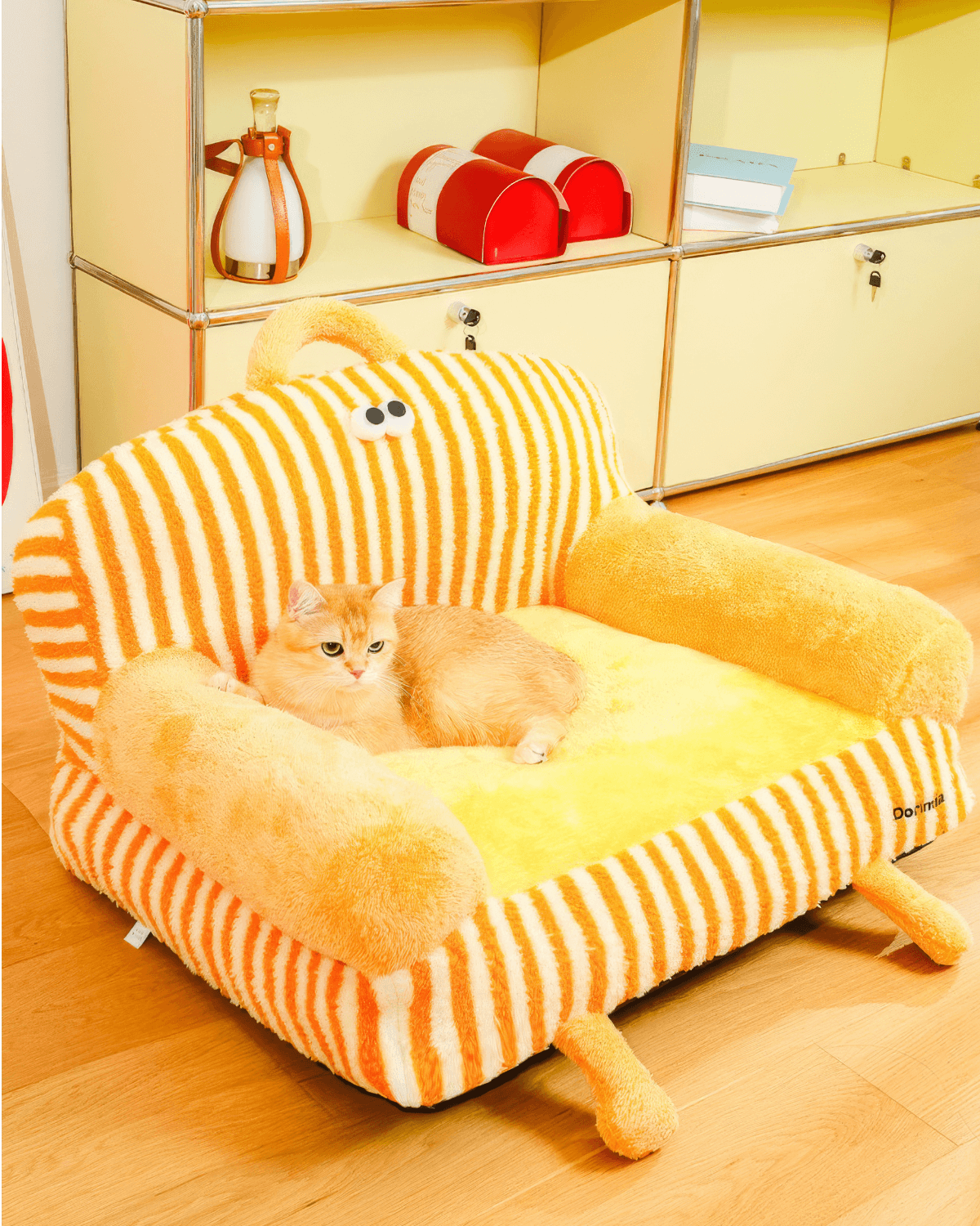 Striped Cozy Pet Sofa