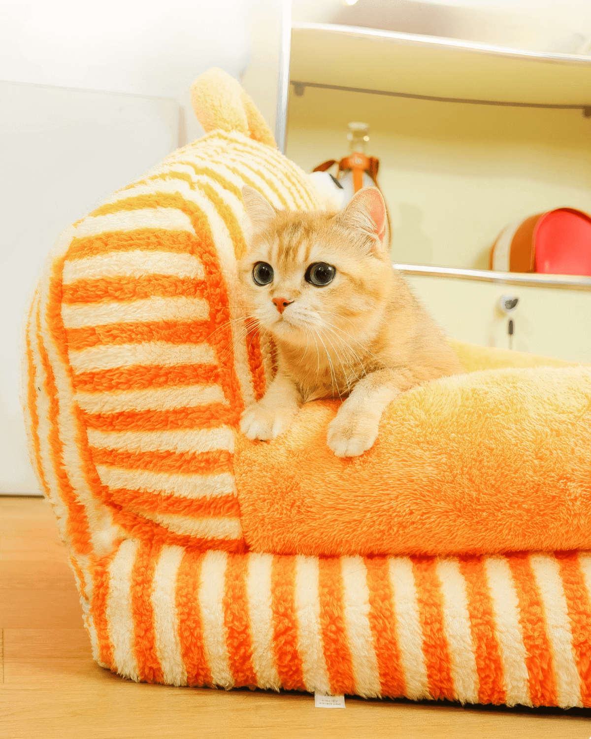 Striped Cozy Pet Sofa