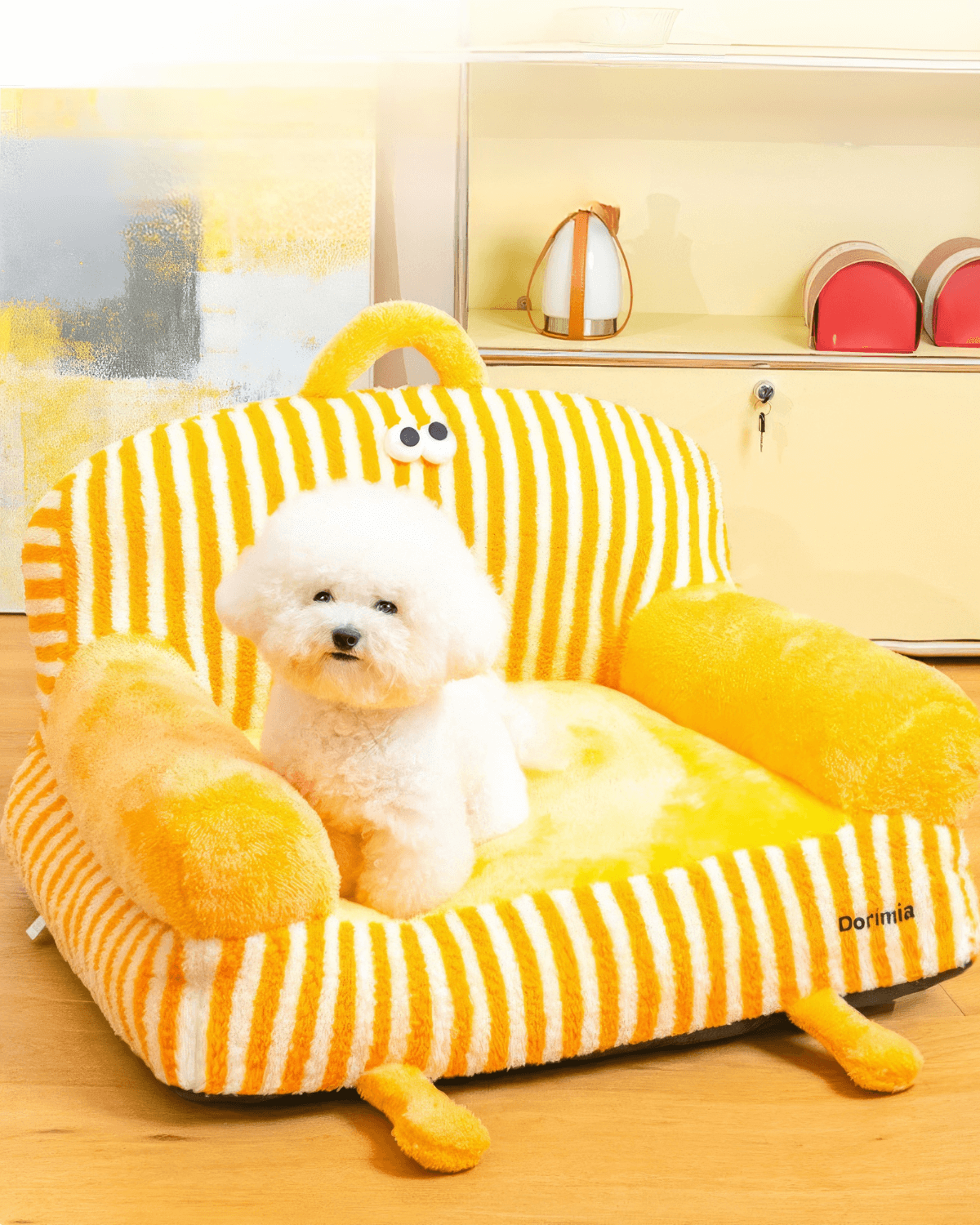 Striped Cozy Pet Sofa