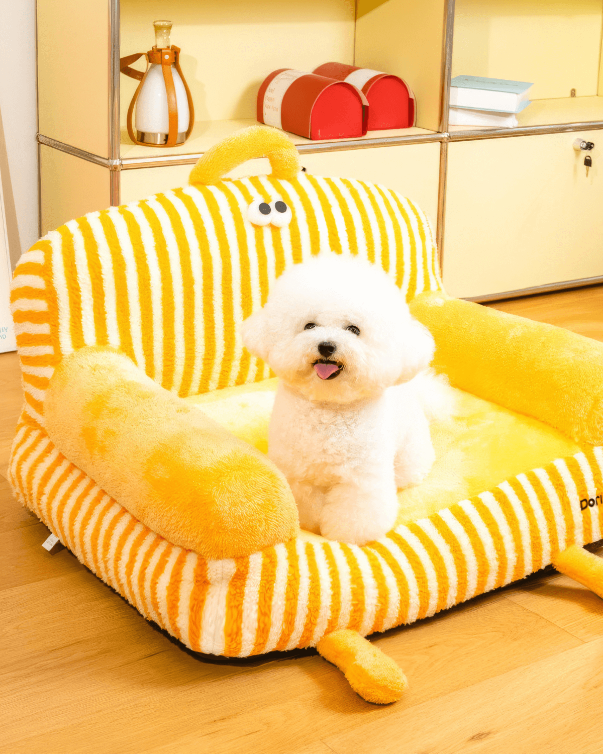 Striped Cozy Pet Sofa