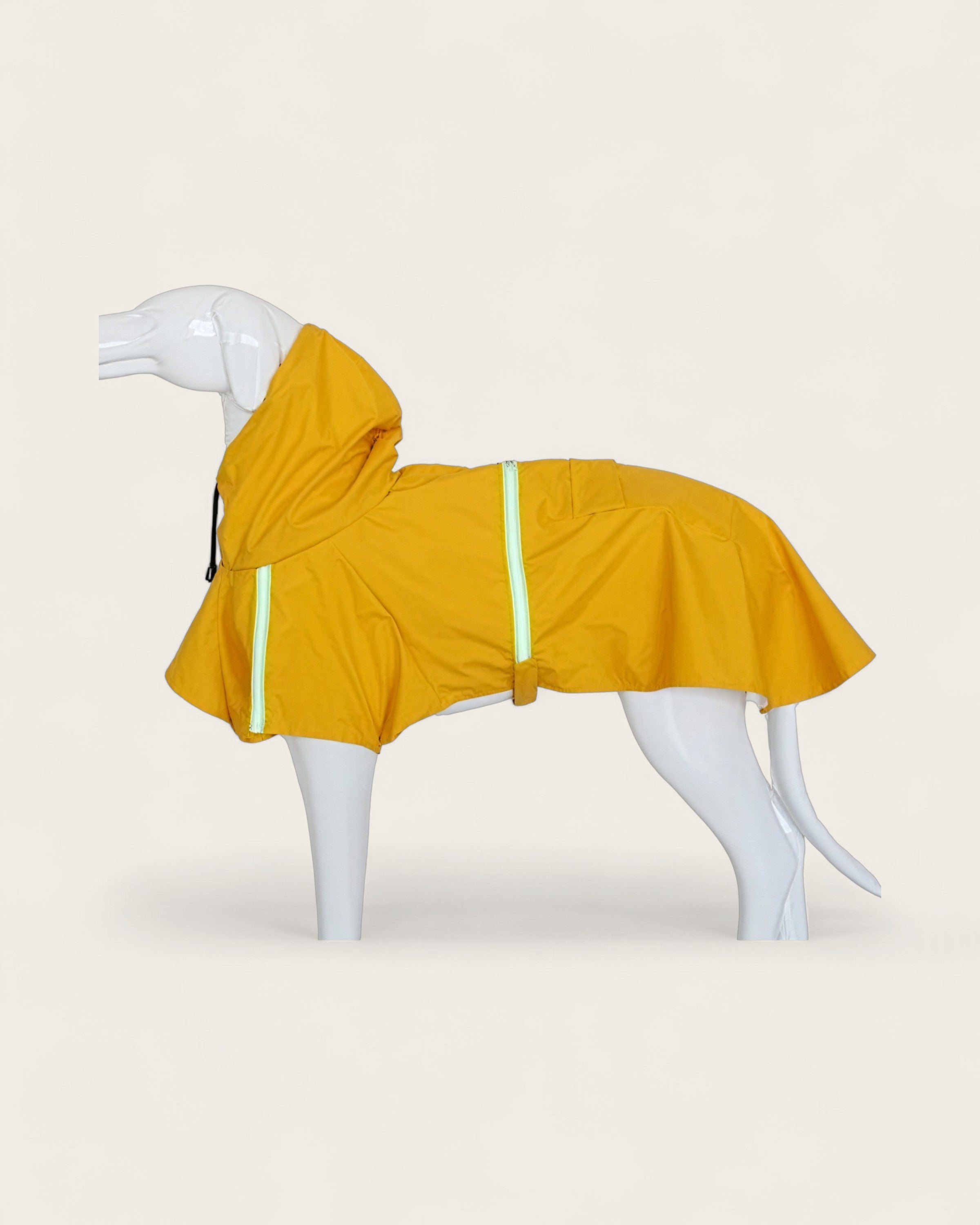 Dog Waterproof Hooded Raincoat yellow